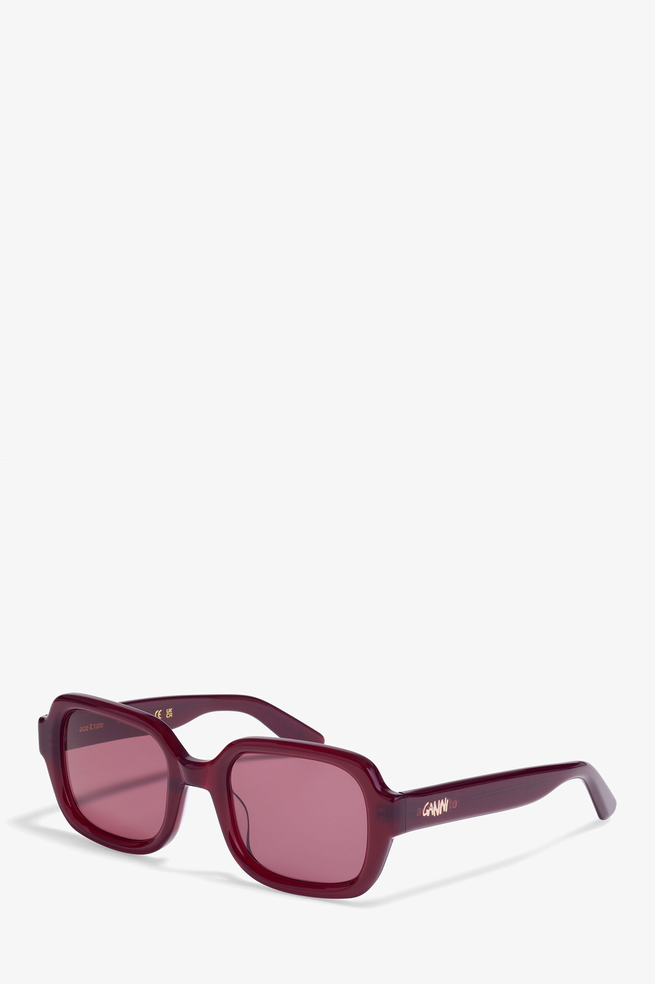 Lunettes de soleil Twiggy GANNI&nbsp;x&nbsp;Ace & Tate Port Royale, Acetate, in colour Port Royale - 2 - GANNI
