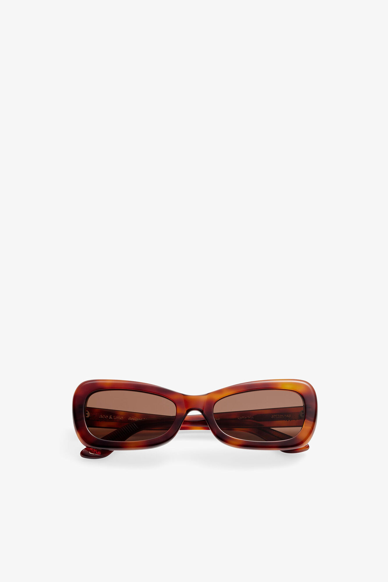 Lunettes de soleil Brooke GANNI x Ace & Tate, Acetate, in colour Tiger's Eye - 1 - GANNI