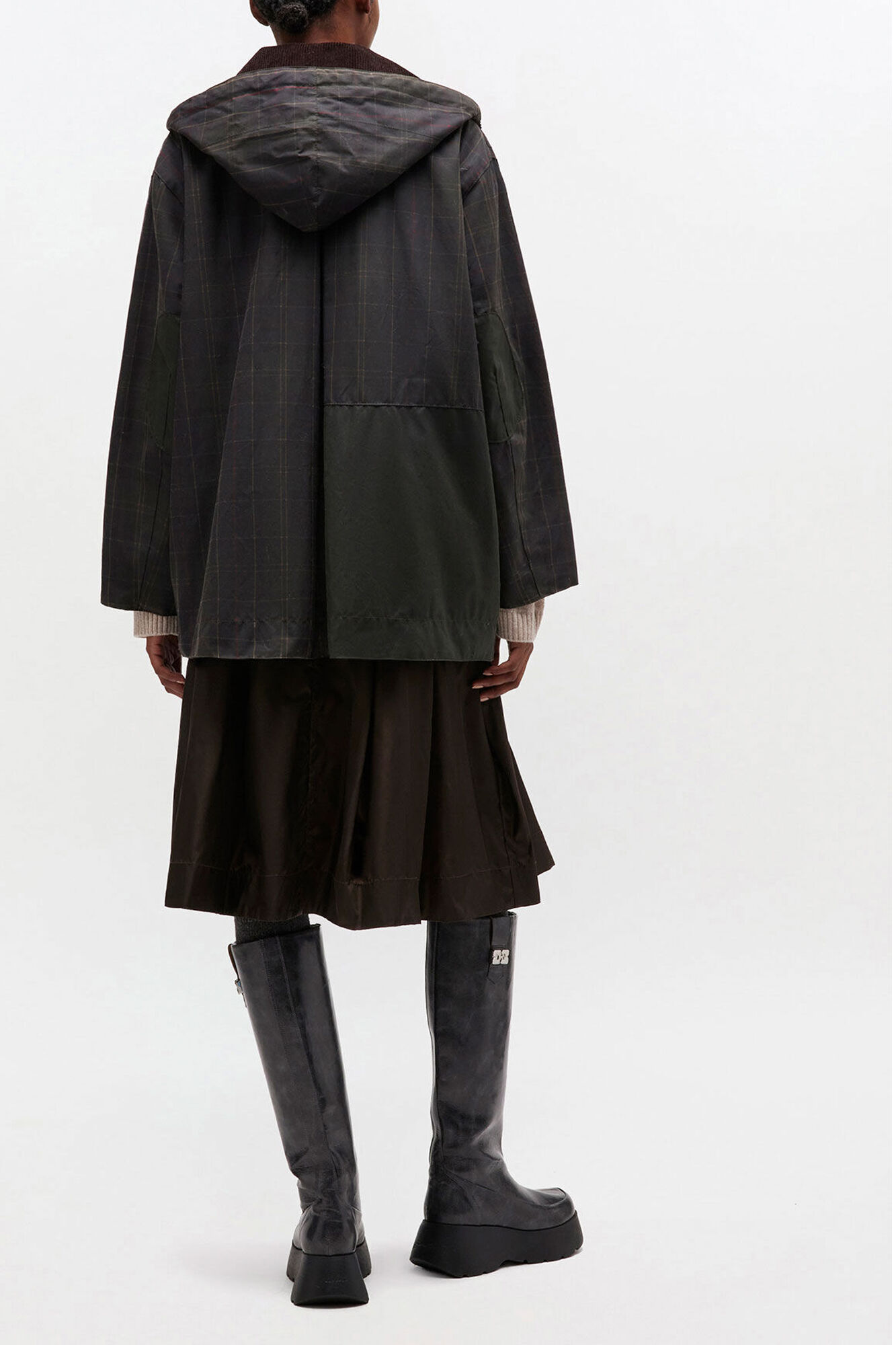 Waxed Jacket in Green, Cotton, in colour Dark Green - 2 - GANNI