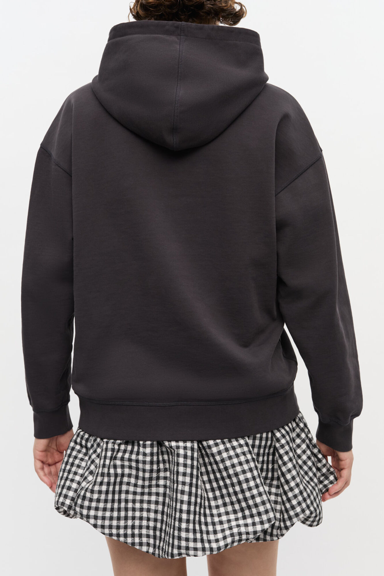 Schwarzer Hoodie mit Animal-Print, Organic Cotton, in colour Phantom - 3 - GANNI