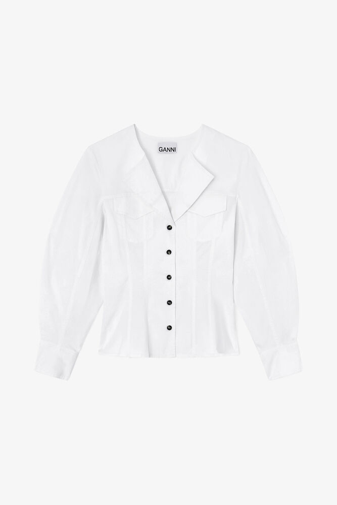 Chemise en coton blanc, Bright White