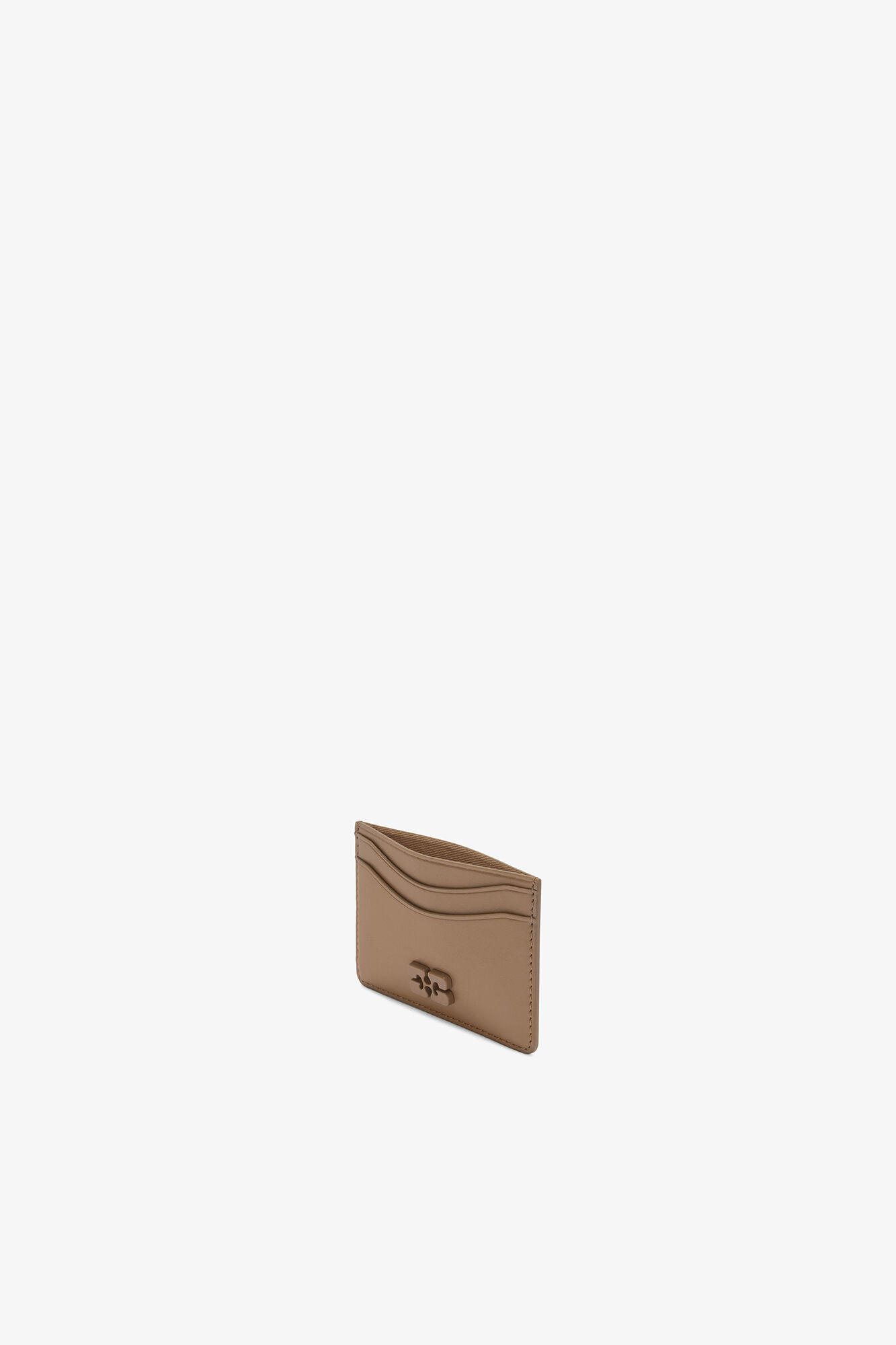 Porte-cartes marron Bou, Recycled Leather, in colour Coca Mocha - 3 - GANNI