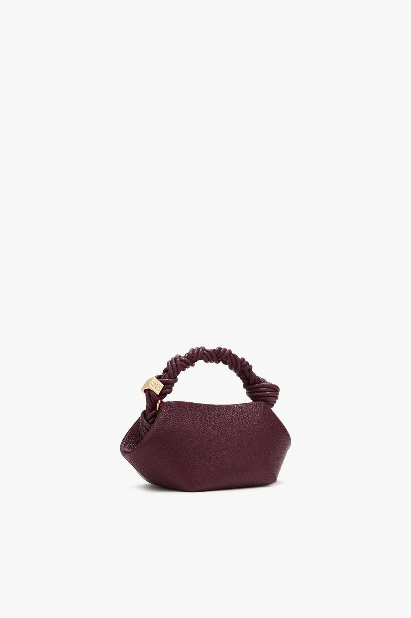 Mini Bou Bag in Burgundy, Polyurethane, in colour Port Royale - 2 - GANNI