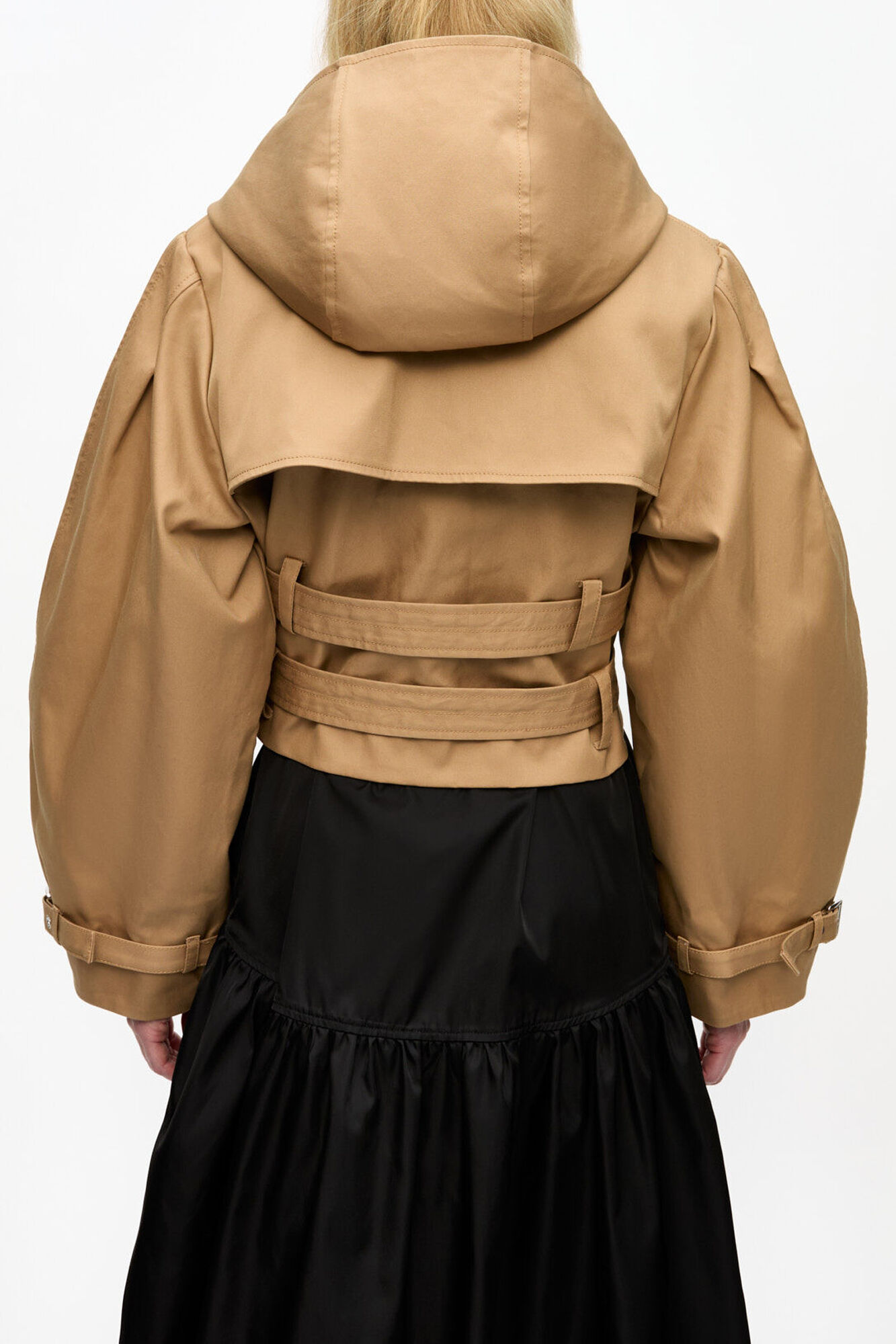 Kort jakke i kamelfarget bomull, Organic Cotton, in colour Tiger's Eye - 3 - GANNI