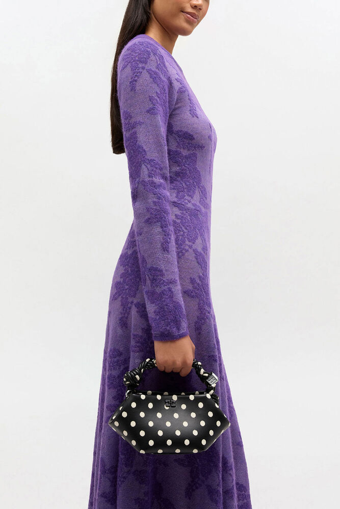 Polka-Dot Mini Bou Bag, Black