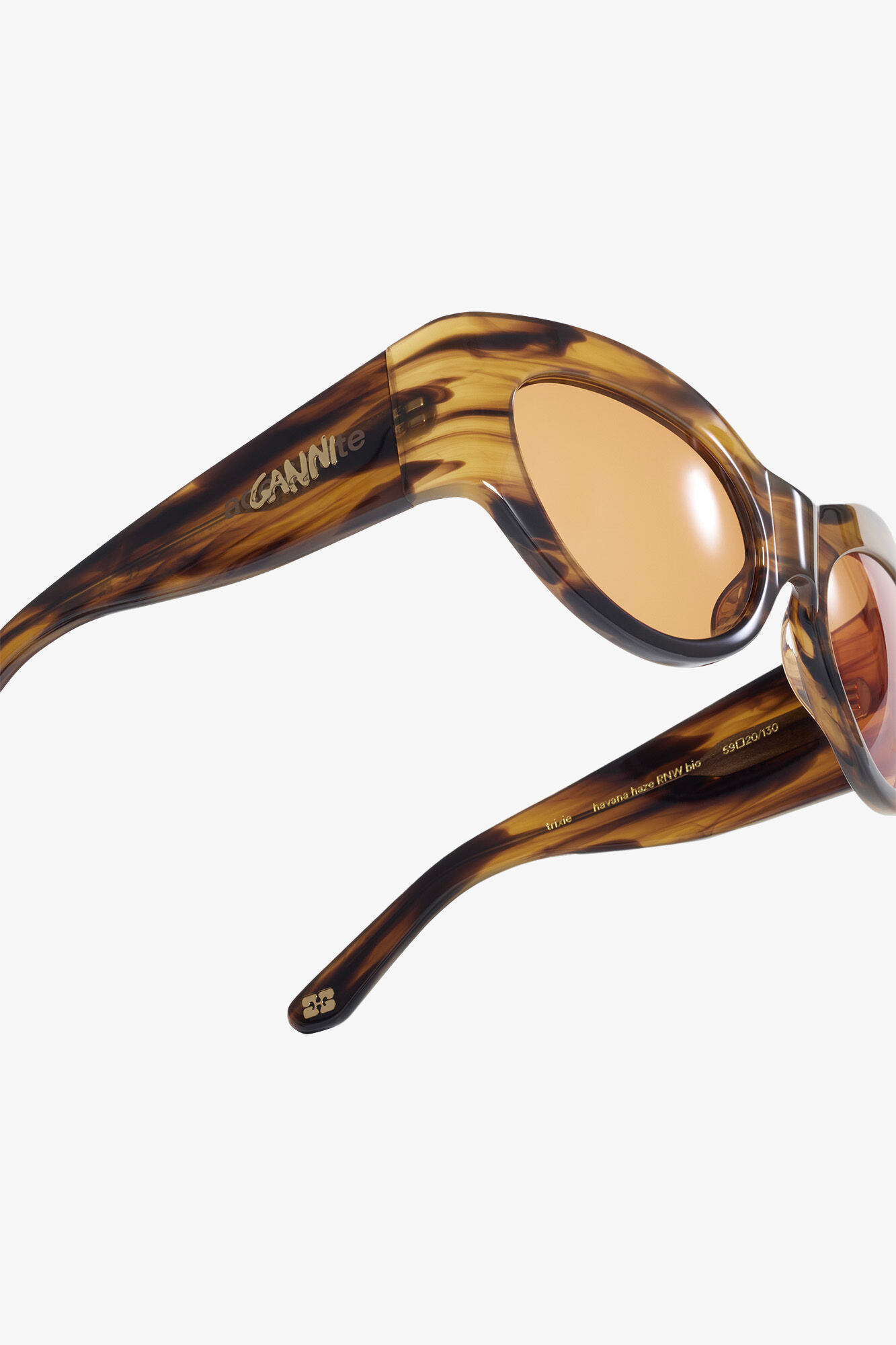 GANNI x Ace & Tate Trixie Sunglasses, Acetate, in colour Tobacco Brown - 6 - GANNI