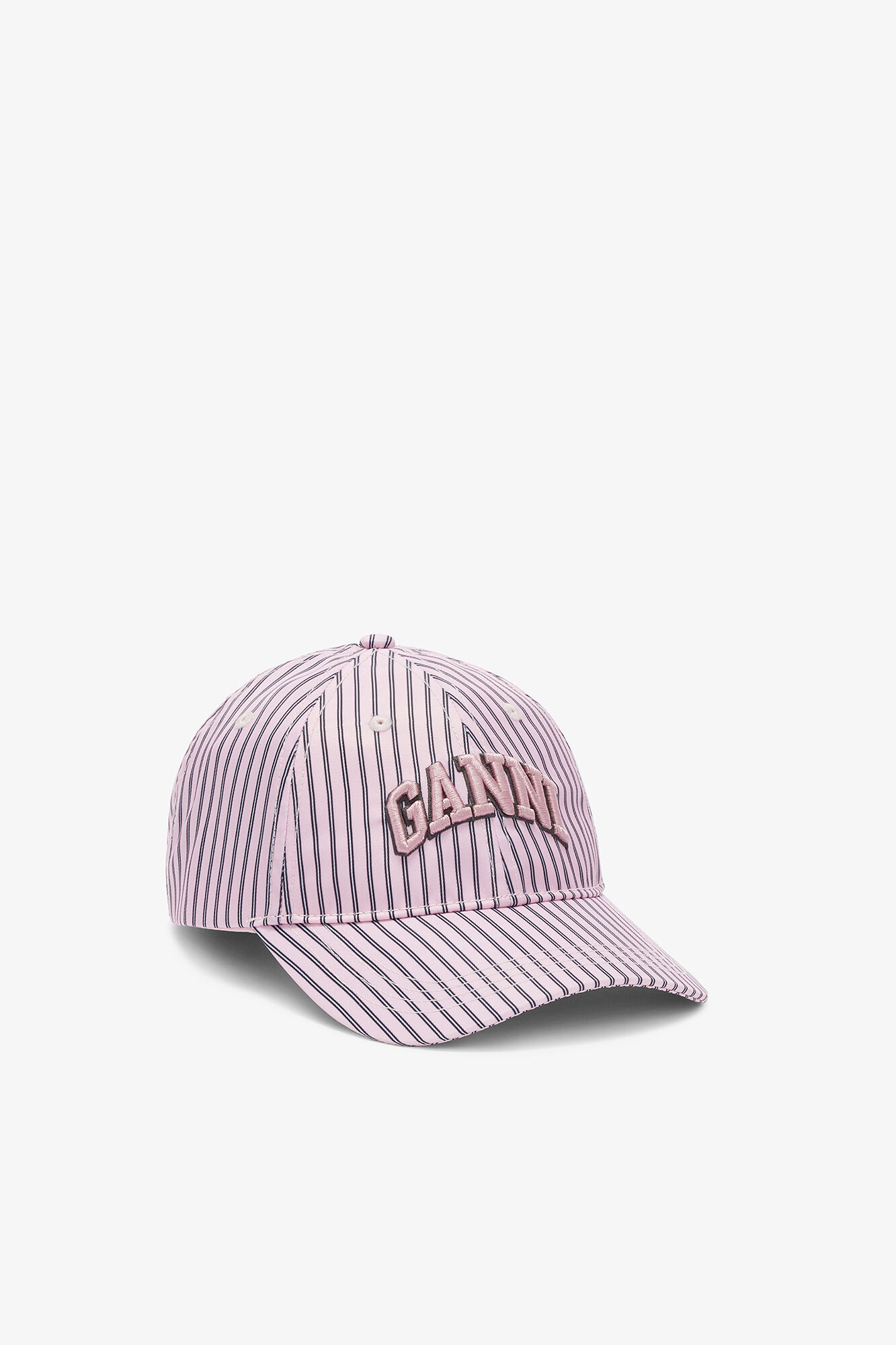 Printed Nylon Cap, Recycled Nylon, in colour Cameo Pink - 1 - GANNI