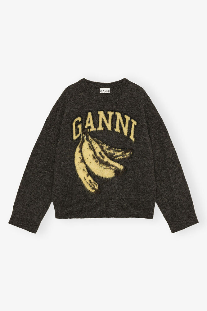 Black Banana Graphic Jumper, Phantom