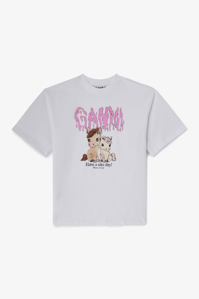 Graphic Cotton T-shirt, Bright White