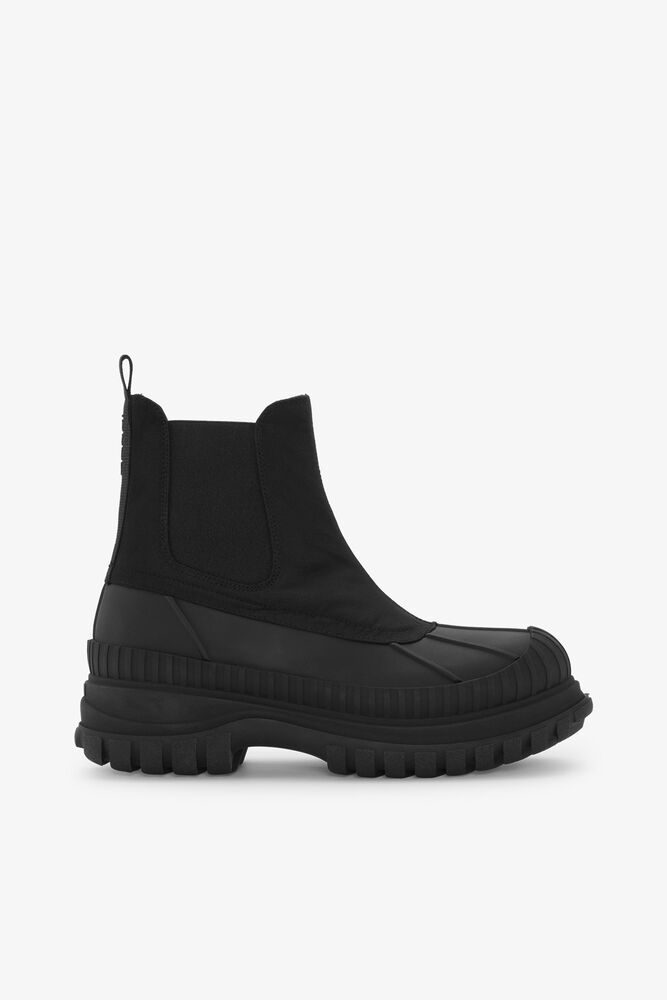 Black Outdoor Chelsea Boots, Black