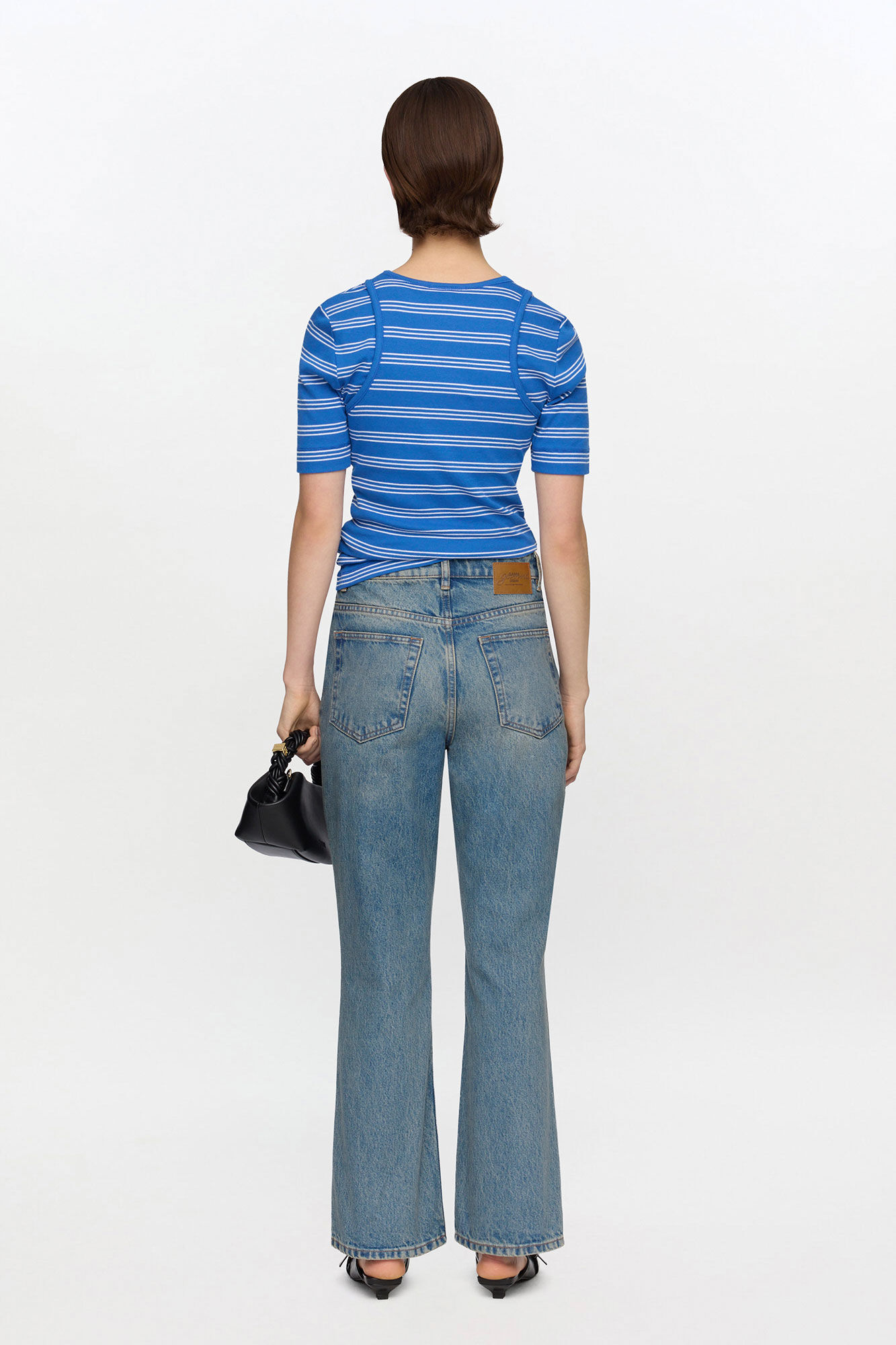Jean rigide Betzy, Organic Cotton, in colour Mid Blue Vintage - 2 - GANNI