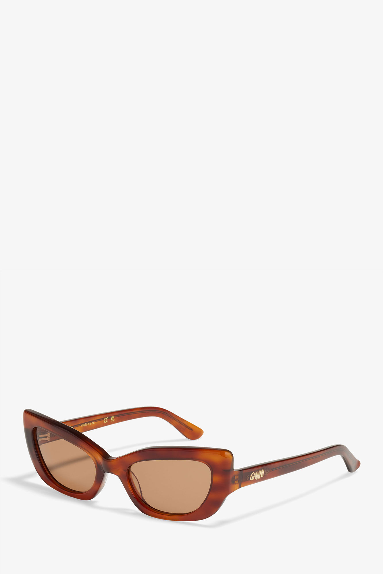 GANNI x Ace & Tate Tiger's Eye Sadie Sonnenbrille, Acetate, in colour Tiger's Eye - 2 - GANNI