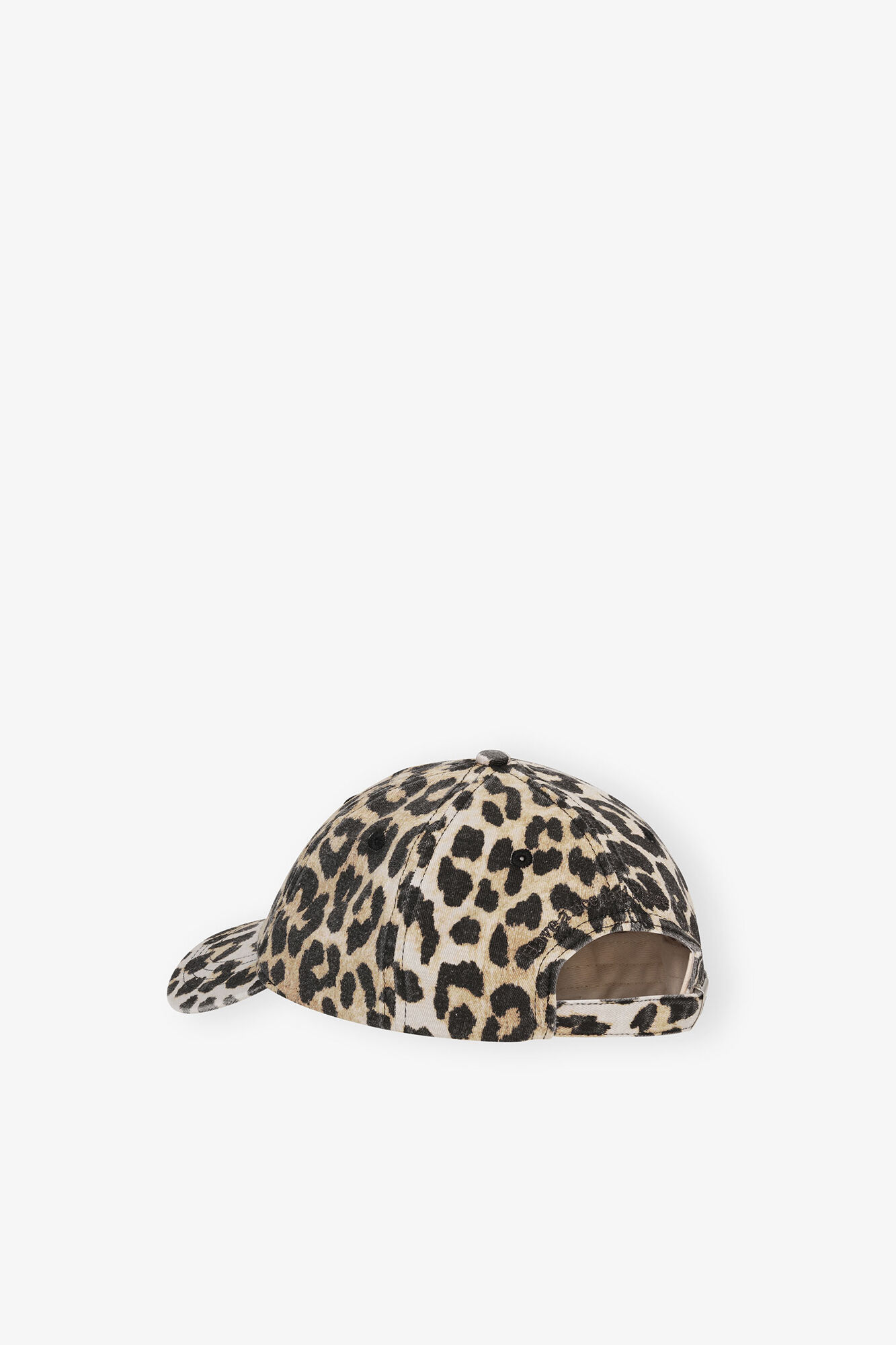 Leopard Canvas Cap, Organic Cotton, in colour Leopard - 2 - GANNI