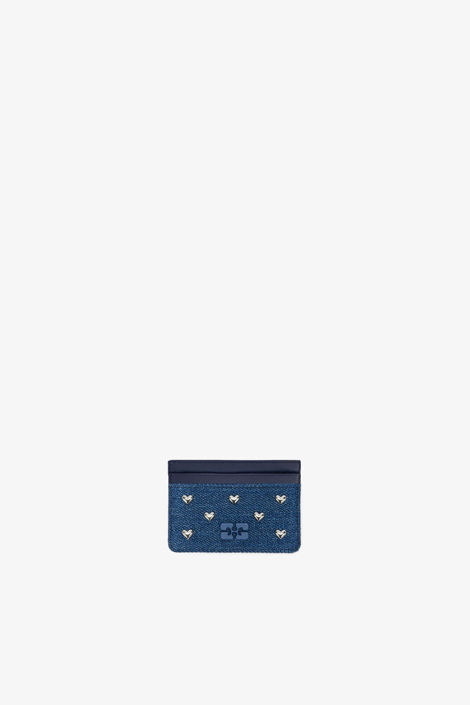 Bou Card Holder in Denim, Faded Denim