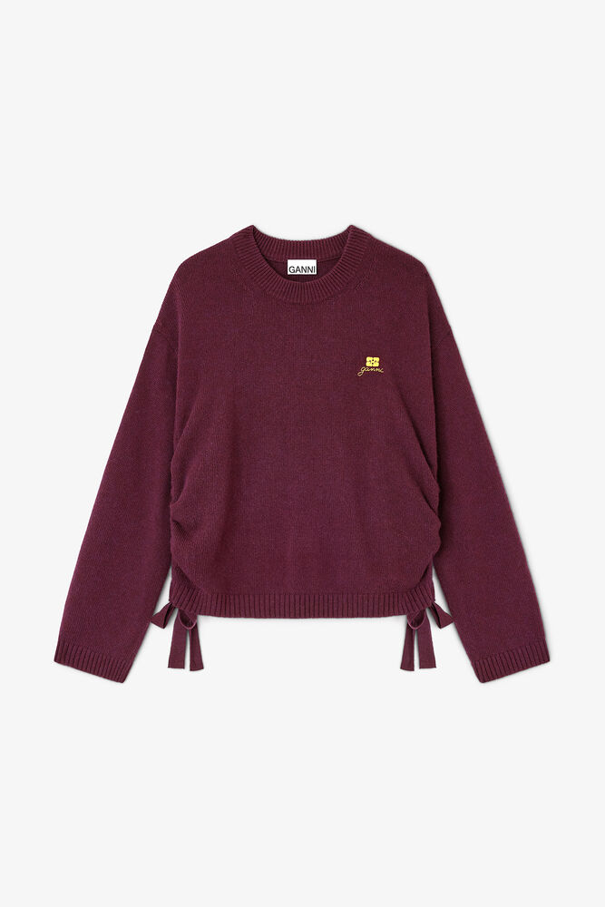 Burgundy Wool Mix Jumper, Burgundy