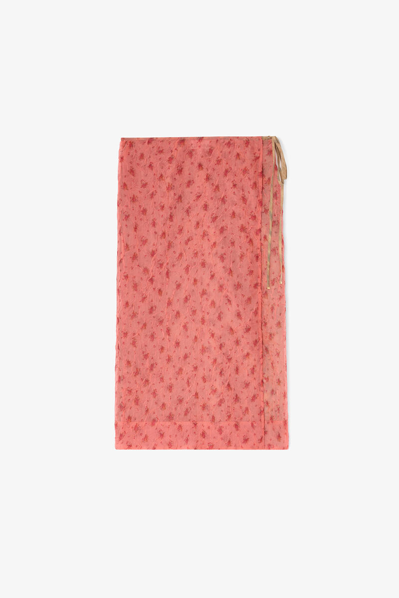 Skirt in Colour-Block Patchwork, Recycled Polyester, in colour Lantana - 1 - GANNI