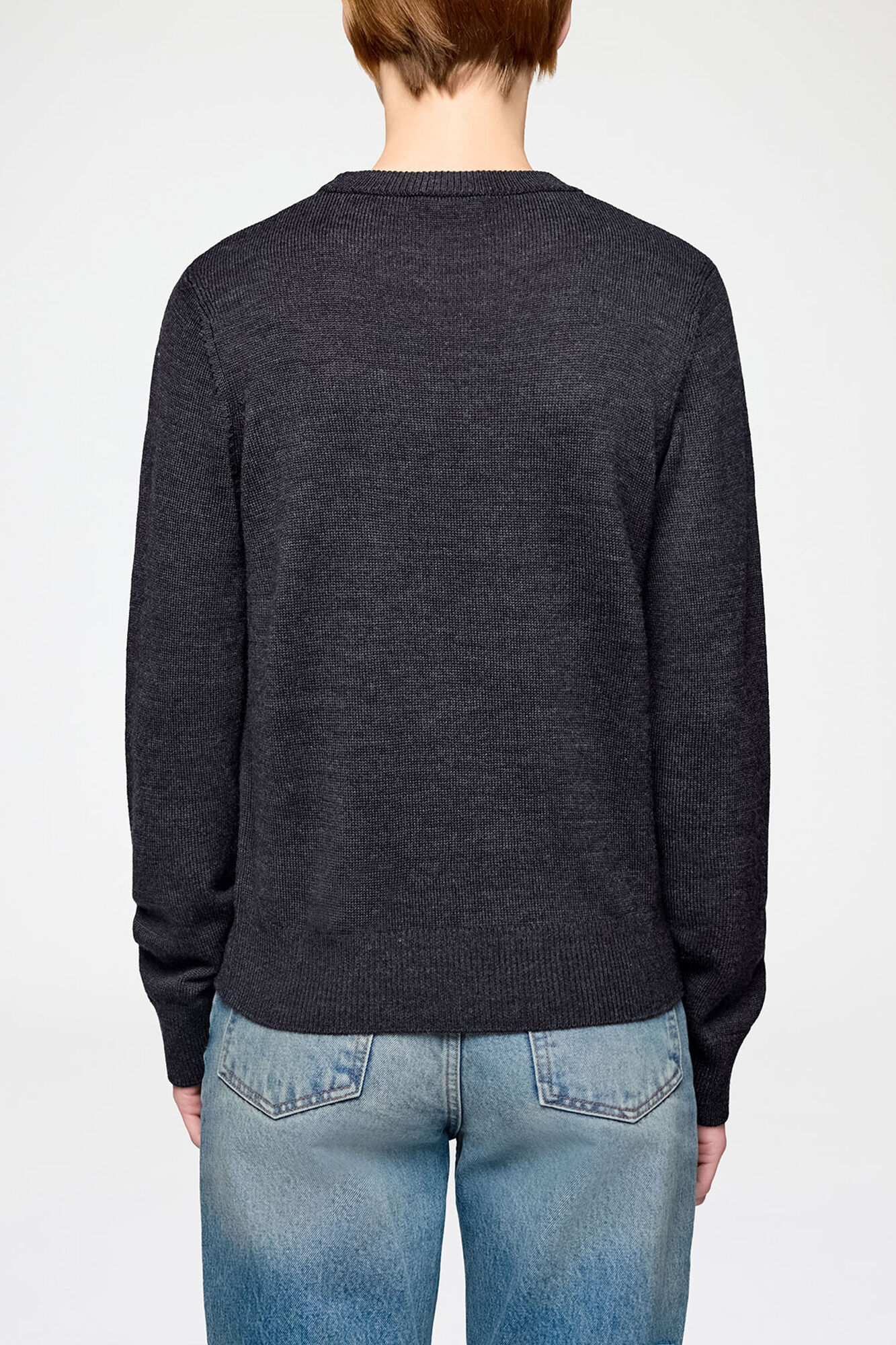 Jumper i merino, Wool, in colour Phantom - 3 - GANNI
