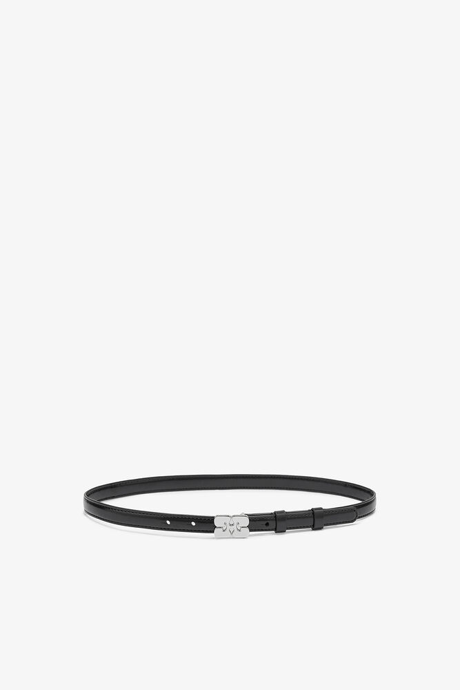 Kat Belt Small in Black Patent, Black