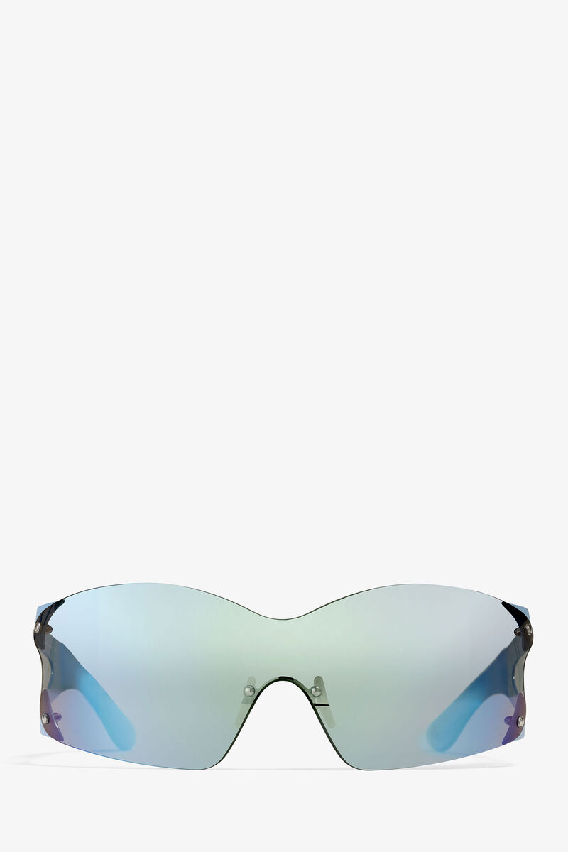 GANNI x Ace & Tate Silver Lake Blue Noel Sunglasses, Iron, in colour Silver Lake Blue - 3 - GANNI