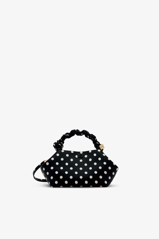 Polka-Dot Small Bou Bag, Black