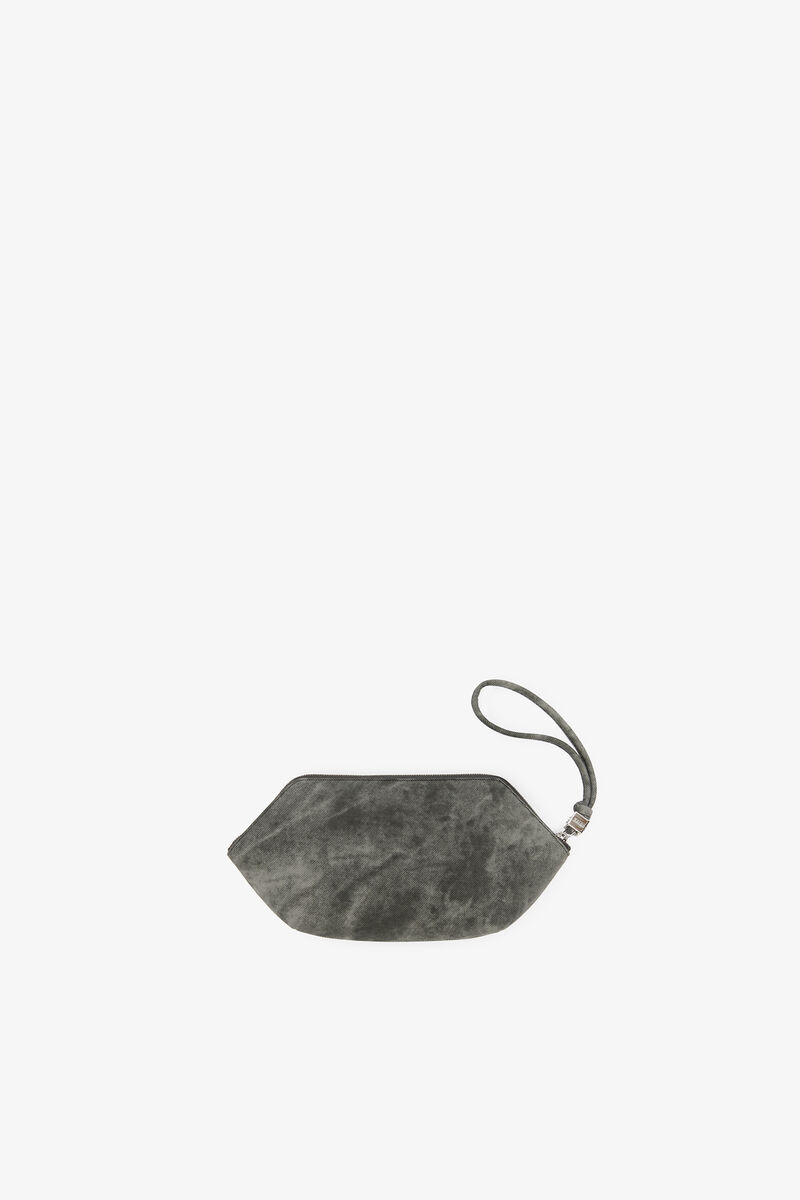 Daisy Duck Bleached Make-Up Pouch, Recycled Polyester, in colour Black Oyster - 2 - GANNI