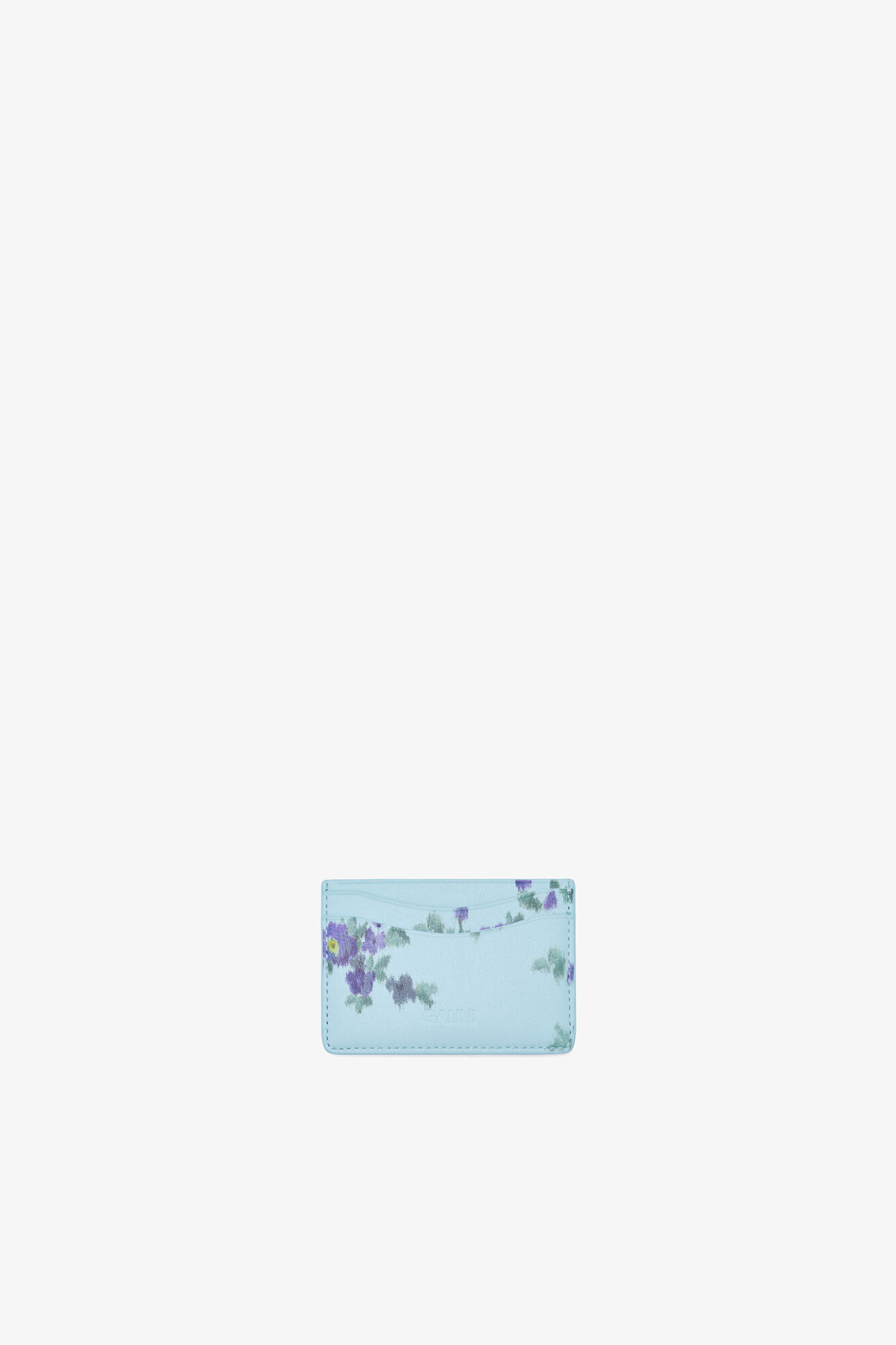 Bou korth&aring;llare i bl&aring;tt, Recycled Leather, in colour Iced Aqua - 2 - GANNI