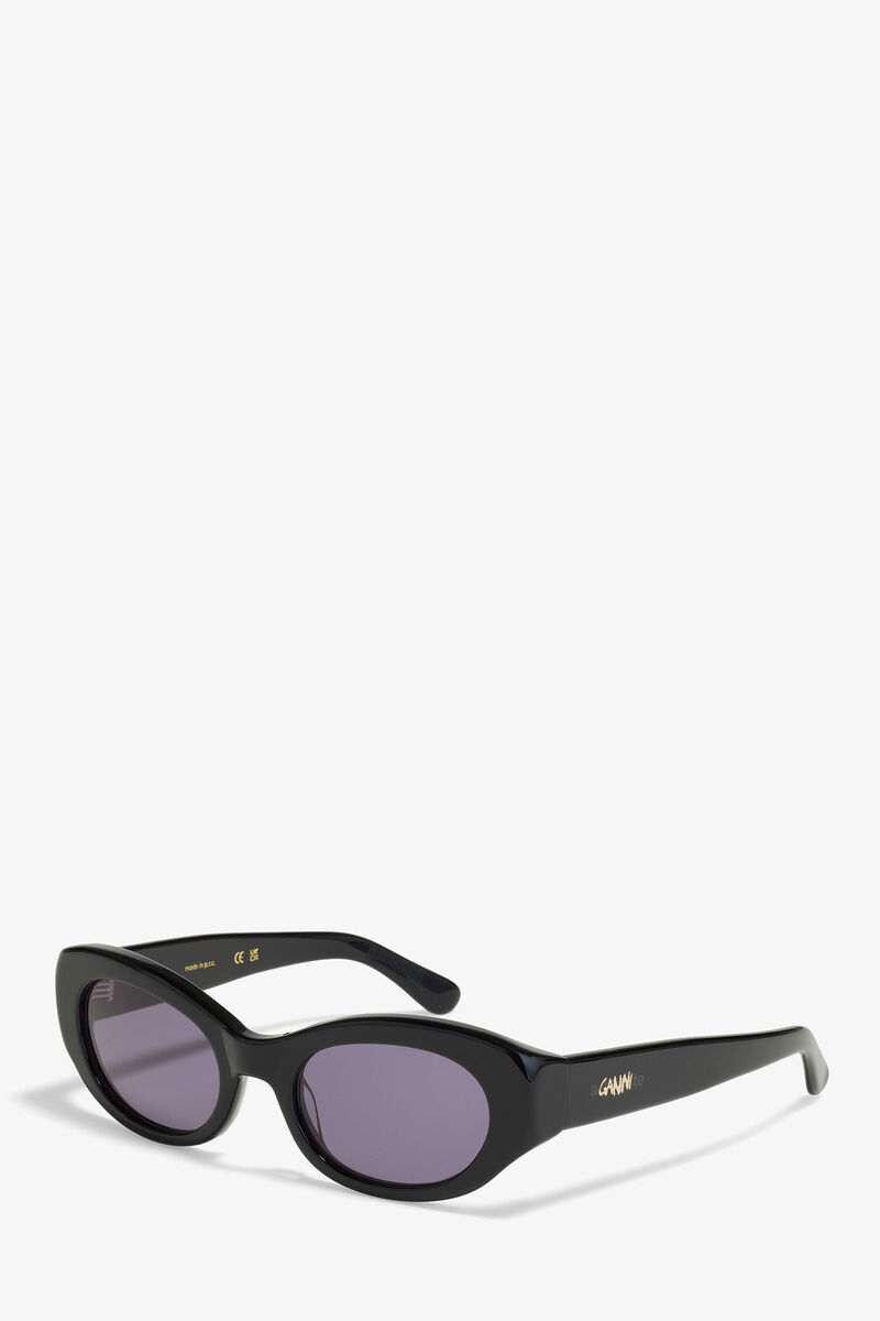 GANNI x Ace & Tate Black Dakota Sunglasses, Acetate, in colour Black - 2 - GANNI
