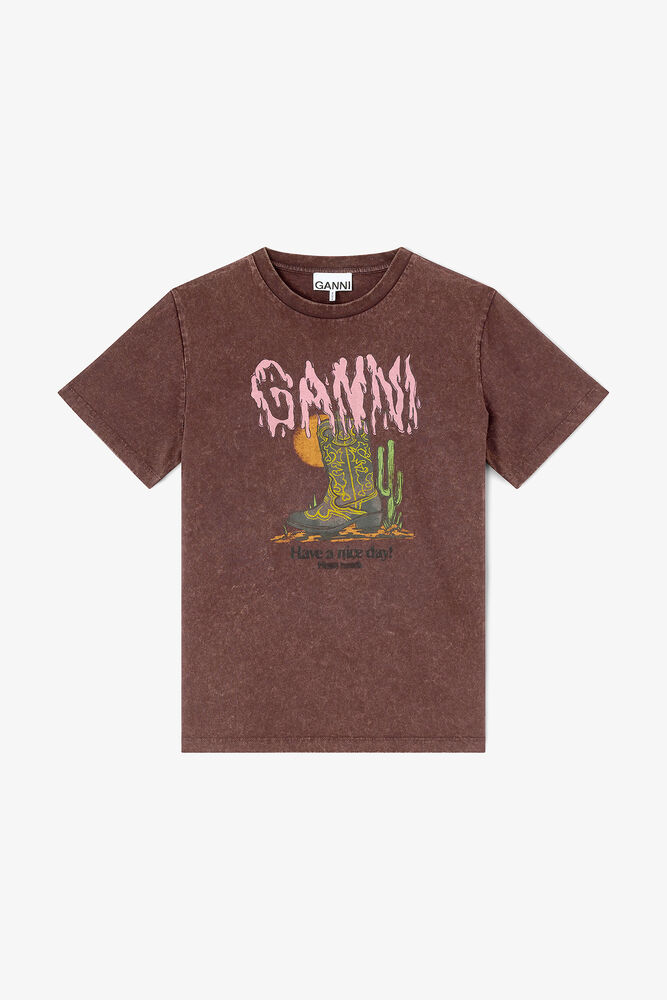 Vintage Wash T-shirt, Chocolate Plum