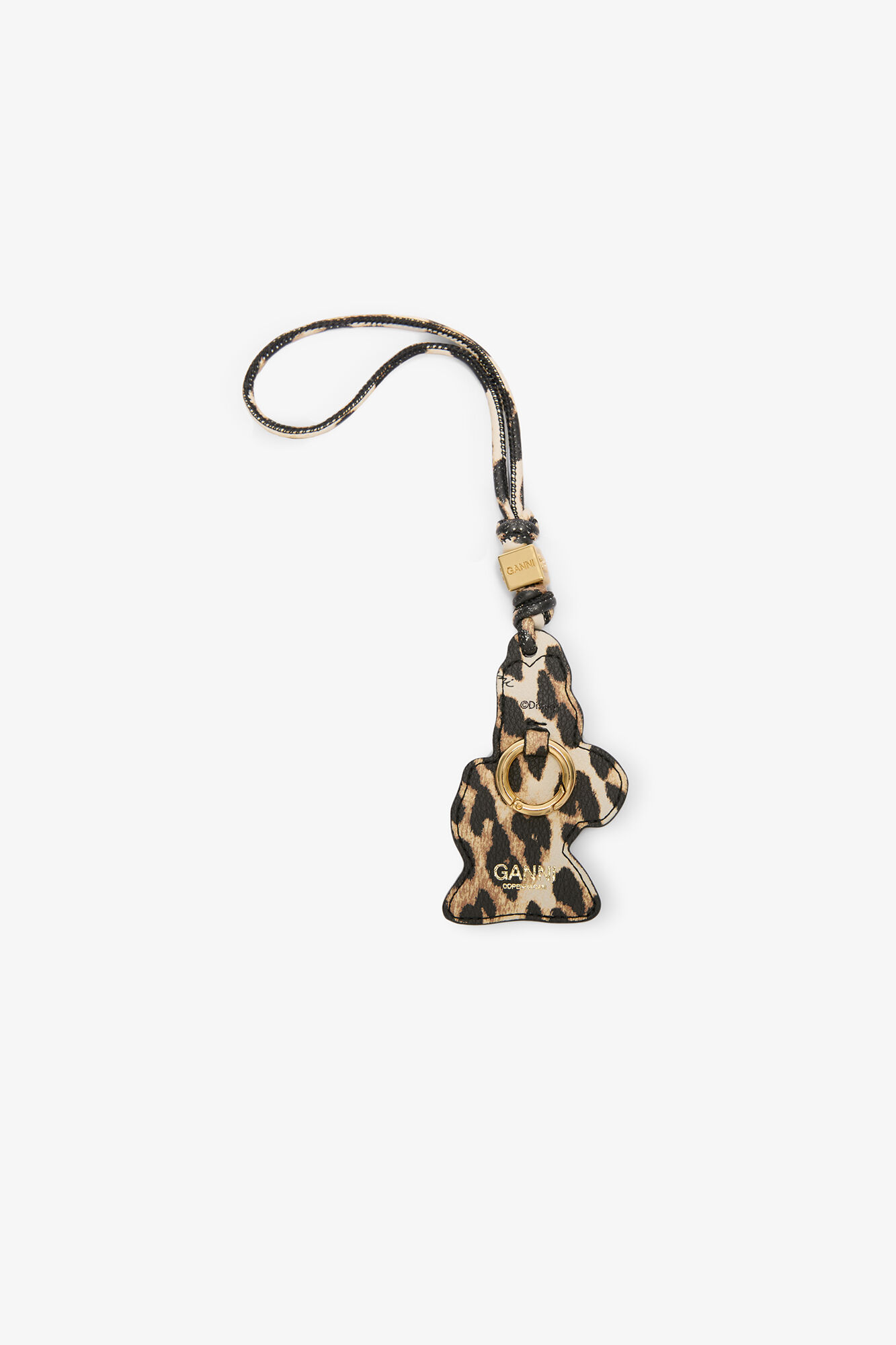 Daisy Duck Leopard Charm, Recycled Polyester, in colour Almond Milk - 2 - GANNI