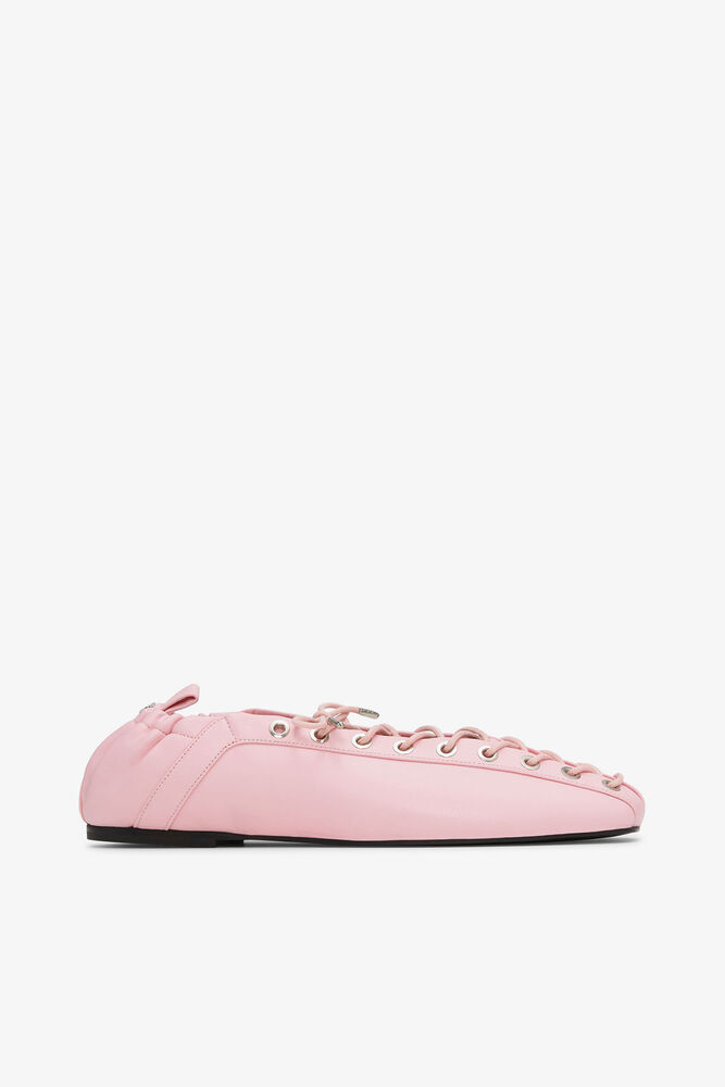 Lace-Up Ballerinas in Rose, Fairy Tale