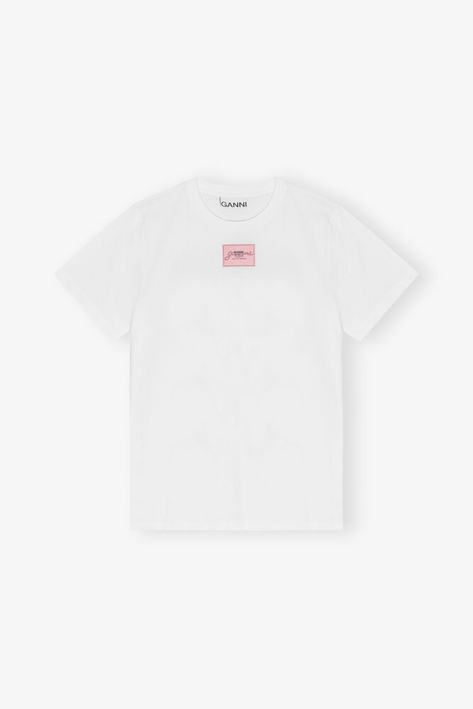 White Basic Jersey Relaxed T-shirt, Bright White
