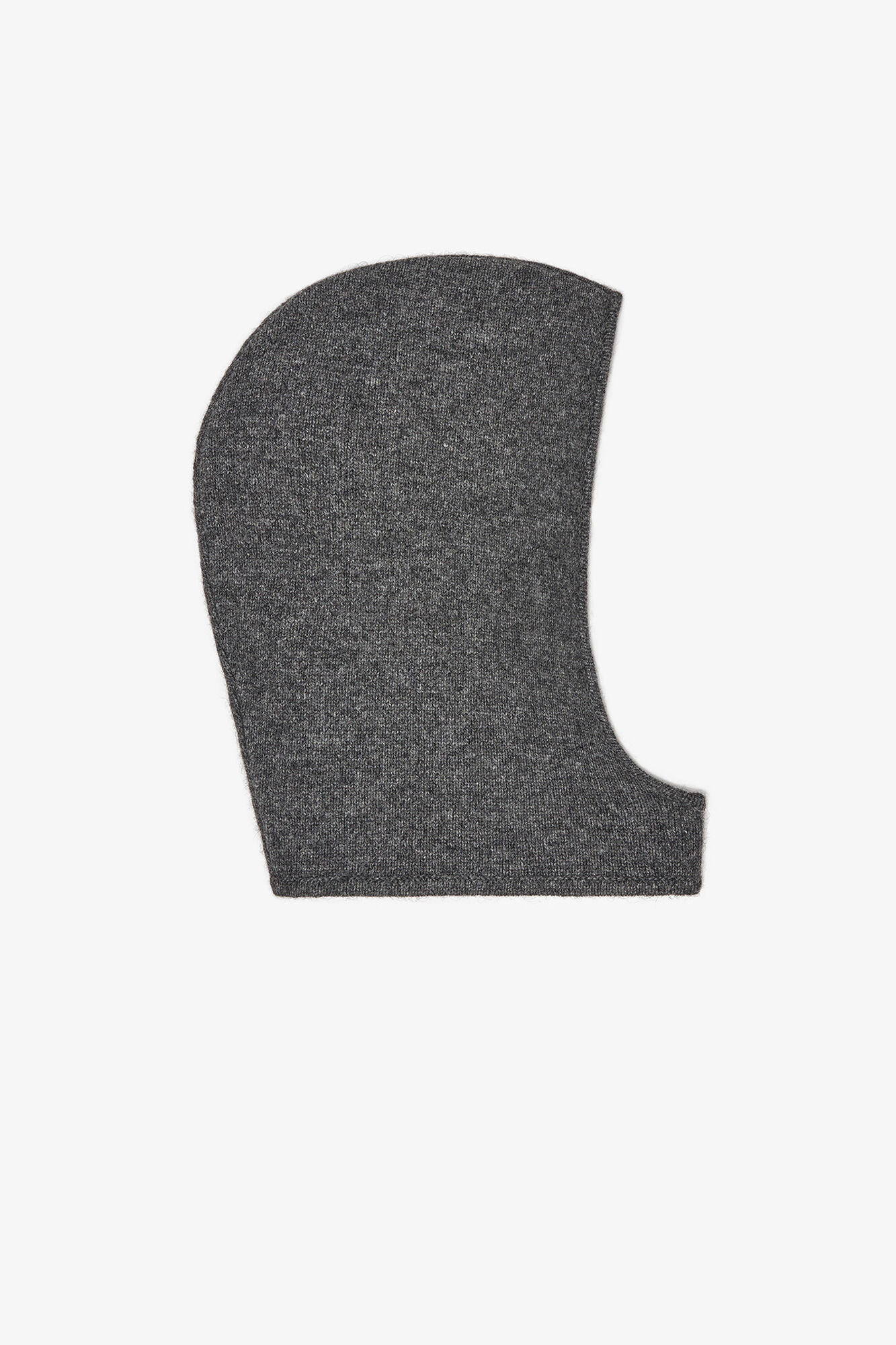 Dark Grey Balaclava, Wool, in colour Phantom - 1 - GANNI