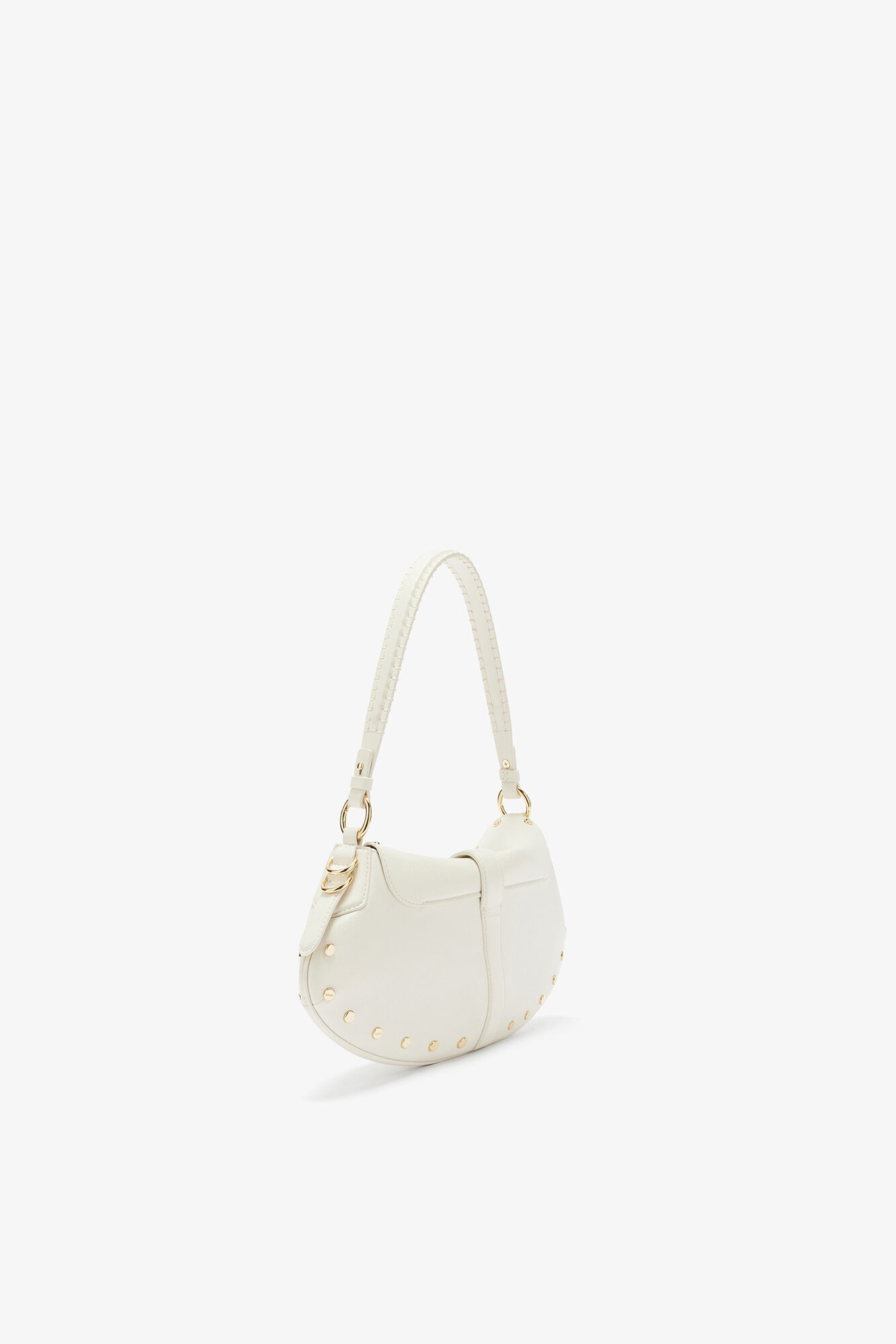 B-Kat Bag Studs in White, Polyester, in colour Egret - 2 - GANNI