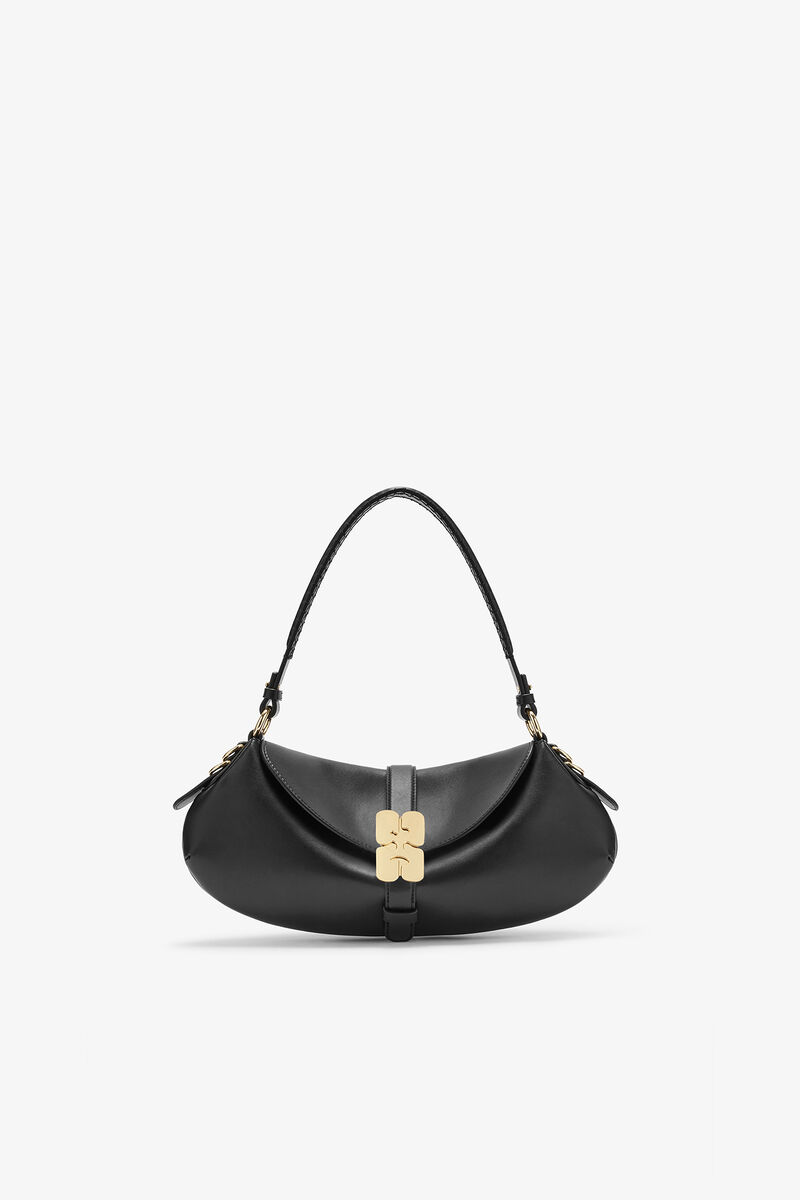 Black B-Kat Bag, Recycled Leather, in colour Black - 1 - GANNI
