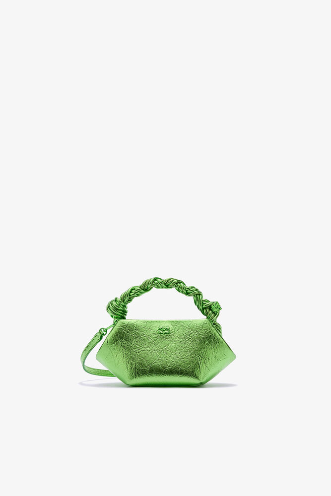 Metallic Mini Bou Bag, Greenery