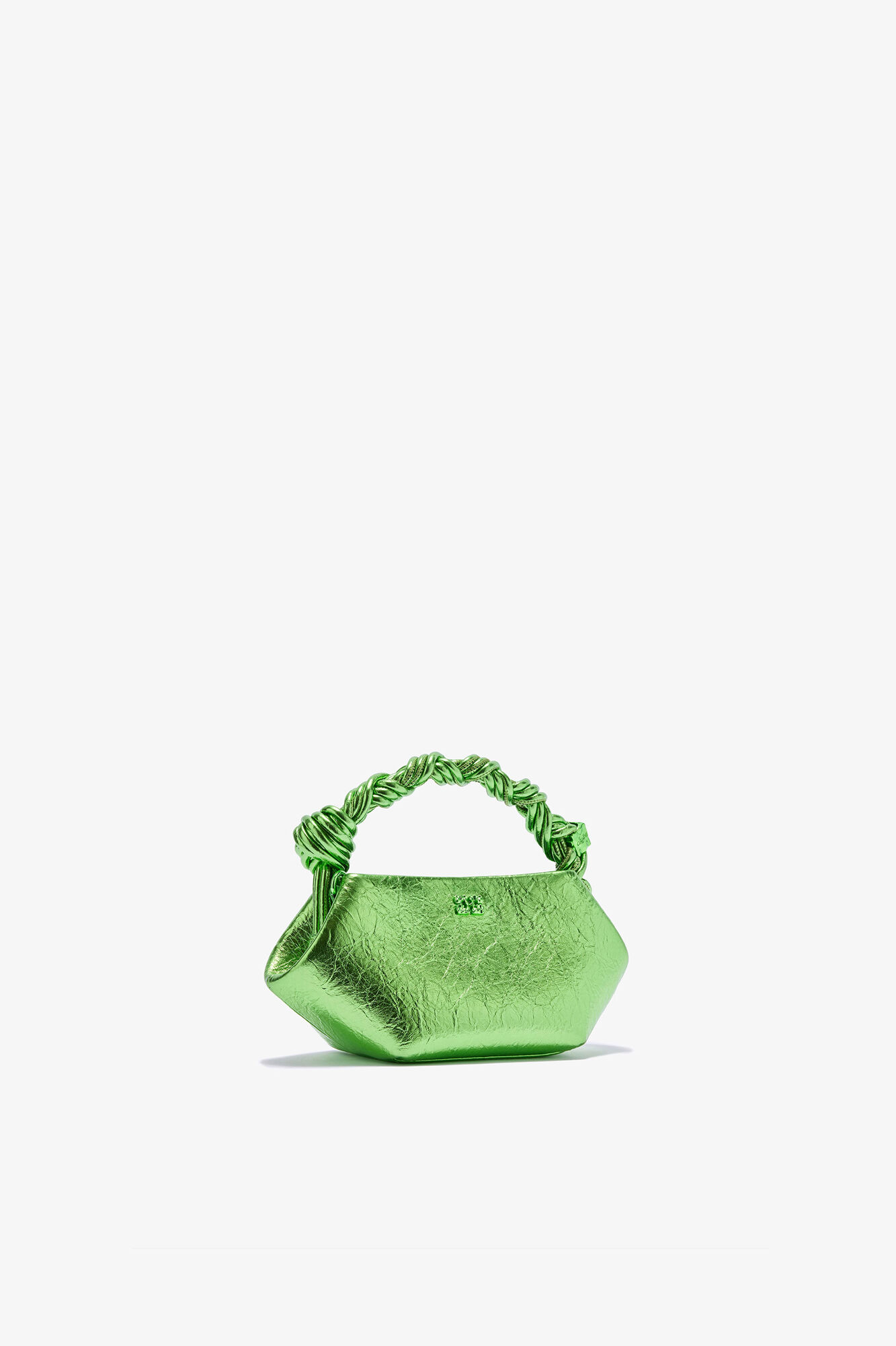 Mini sac Bou m&eacute;tallis&eacute;, Polyurethane, in colour Greenery - 2 - GANNI