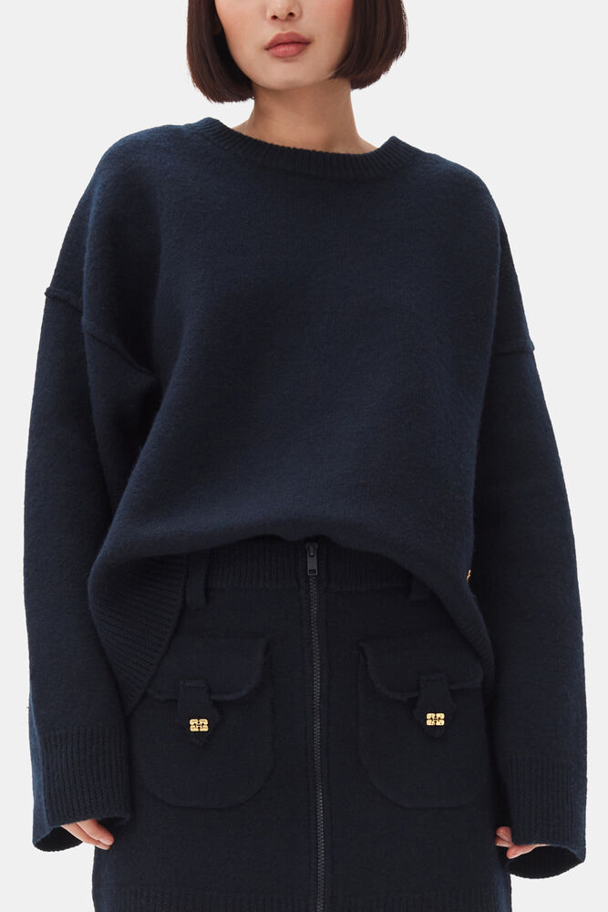 Dark Blue Wool Sweater, Sky Captain