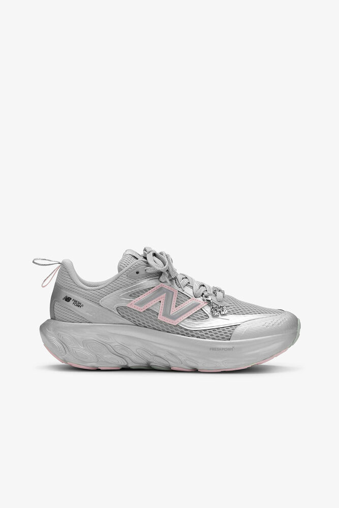 Baskets GANNI x New Balance FFT argent&eacute;es et roses, Silver Pink