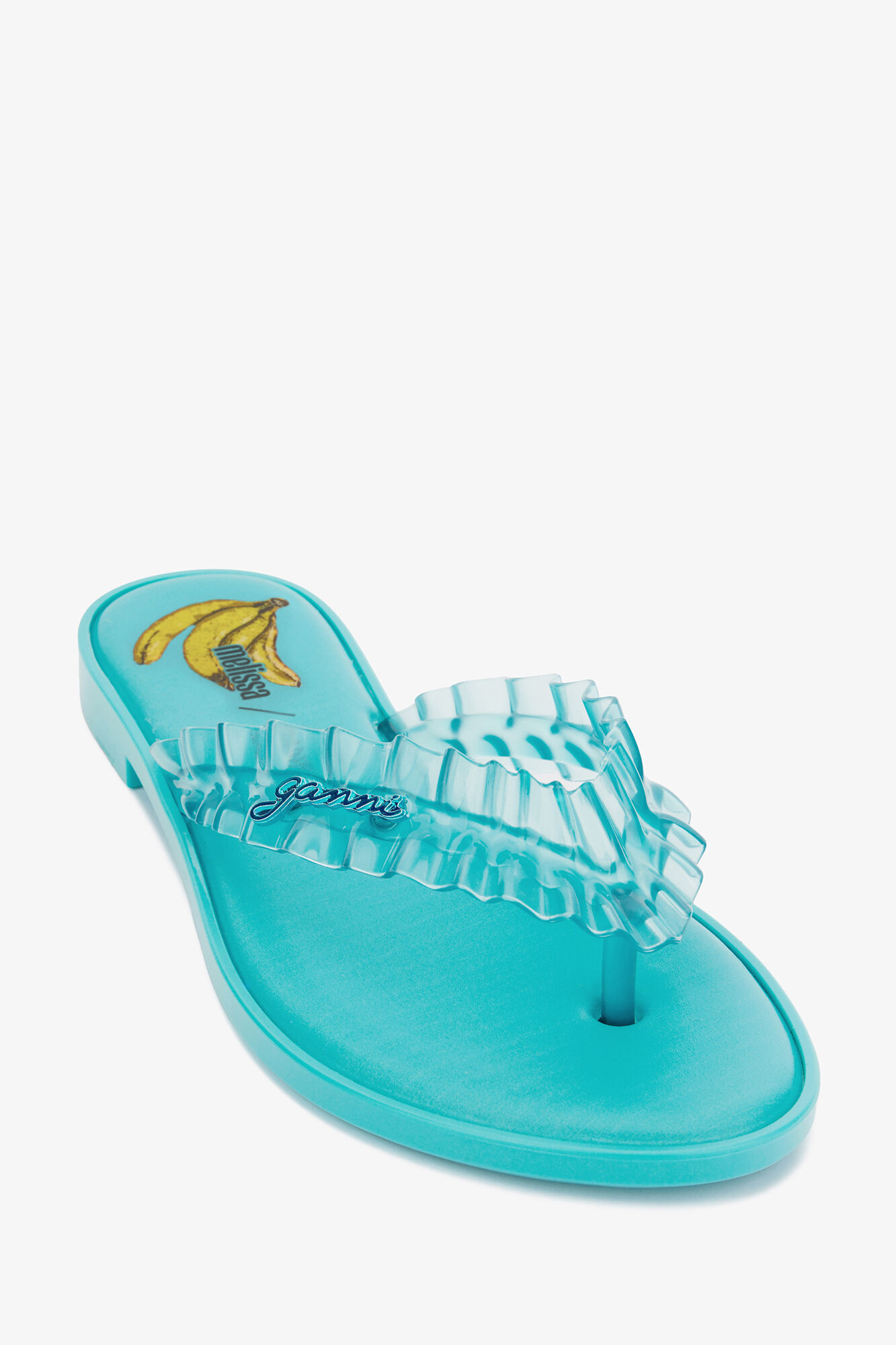Melissa-Flip-Flop in Blau, Polyvinyl Chloride, in colour Scuba Blue - 4 - GANNI