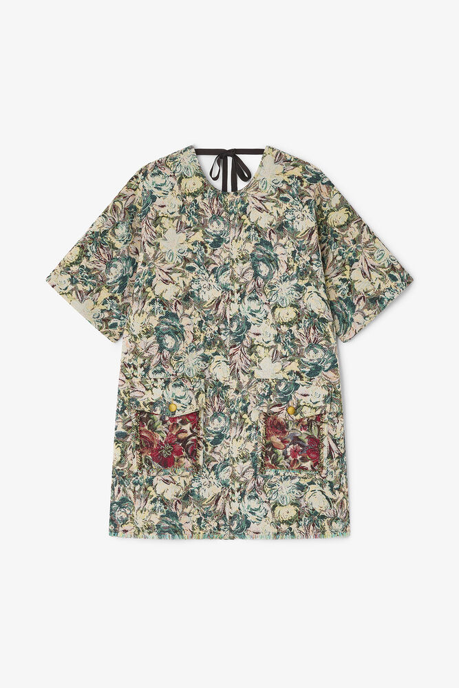 Tapestry Kimono Dress, Jadeite