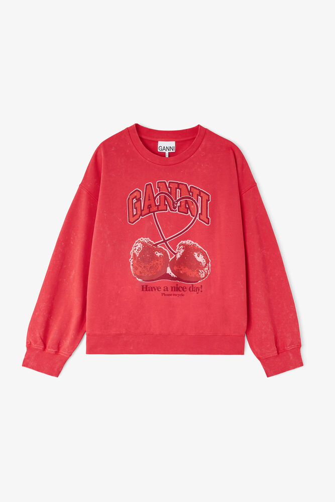 Crewneck with Cherry, High Risk Red