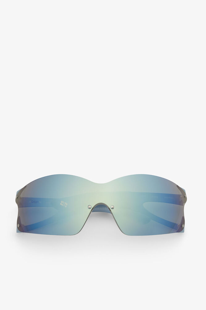 GANNI x Ace & Tate Silver Lake Blue Noel Sunglasses, Silver Lake Blue