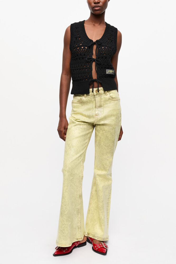 Jeans in Green Foil, Golden Cypress