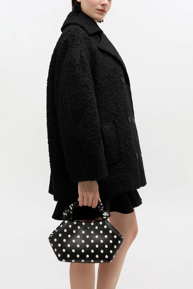 Polka-Dot Small Bou Bag, Black