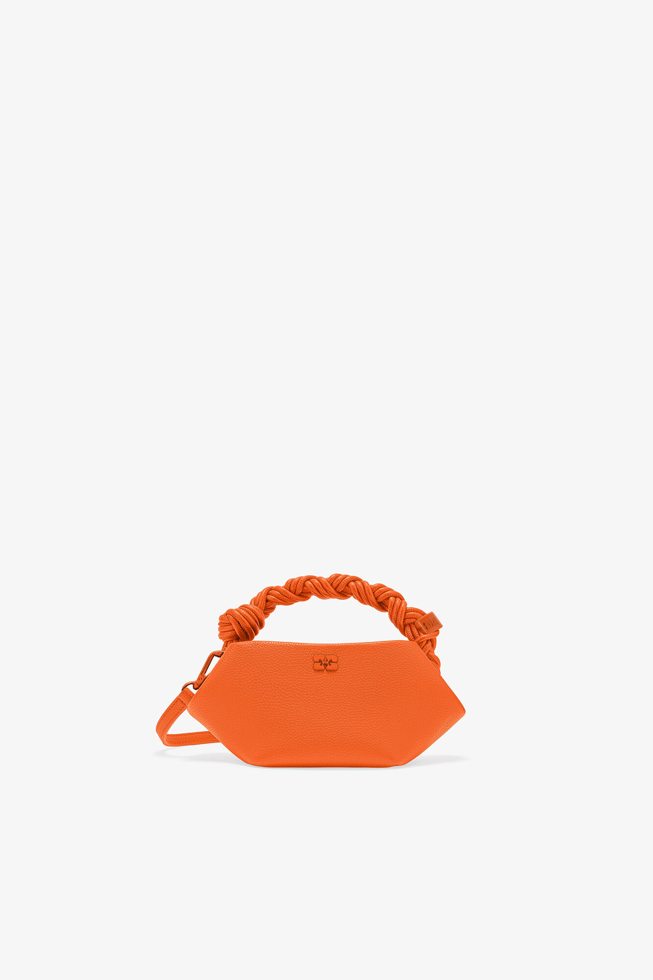 Mini sac orange grain&eacute; Bou, Recycled Polyester, in colour Russet Orange - 1 - GANNI