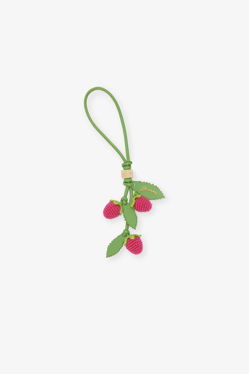 Raspberry Charm, Recycled Leather, in colour Raspberry - 1 - GANNI