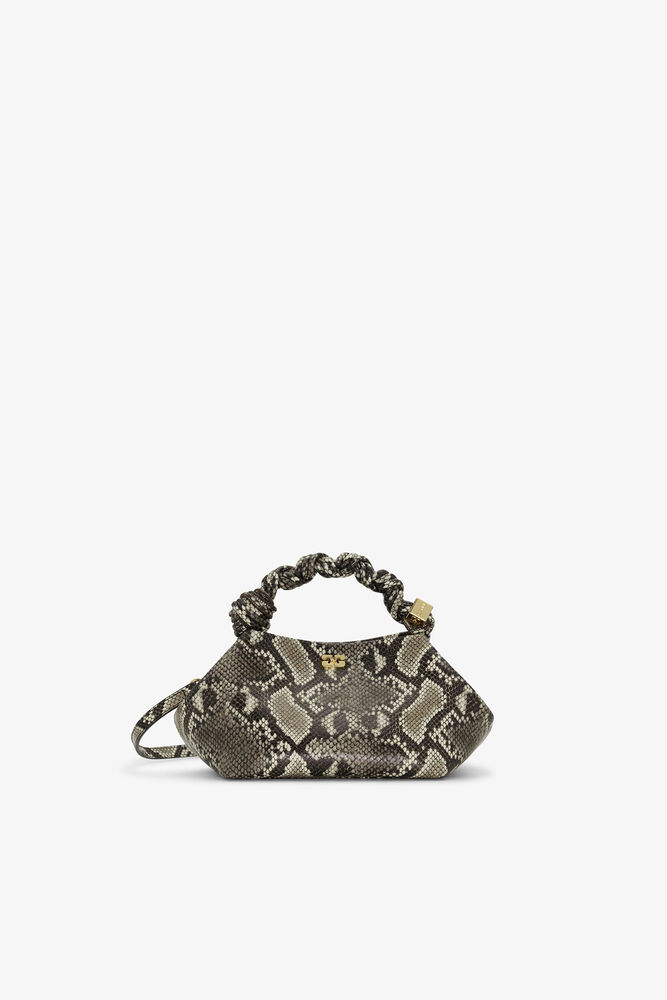 Snake Small Bou Bag, Egret