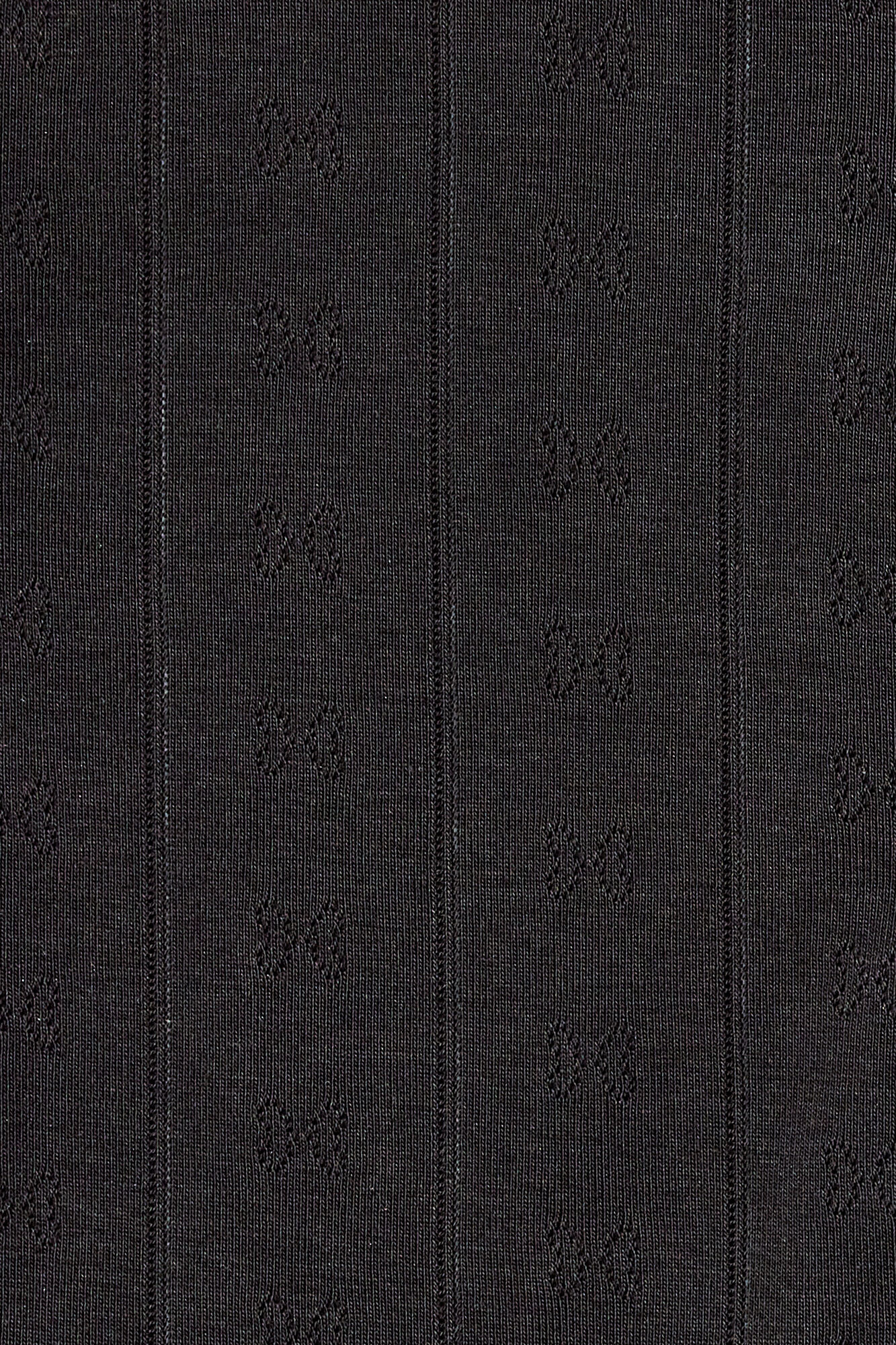 Top in Black Pointelle, Organic Cotton, in colour Black - 2 - GANNI