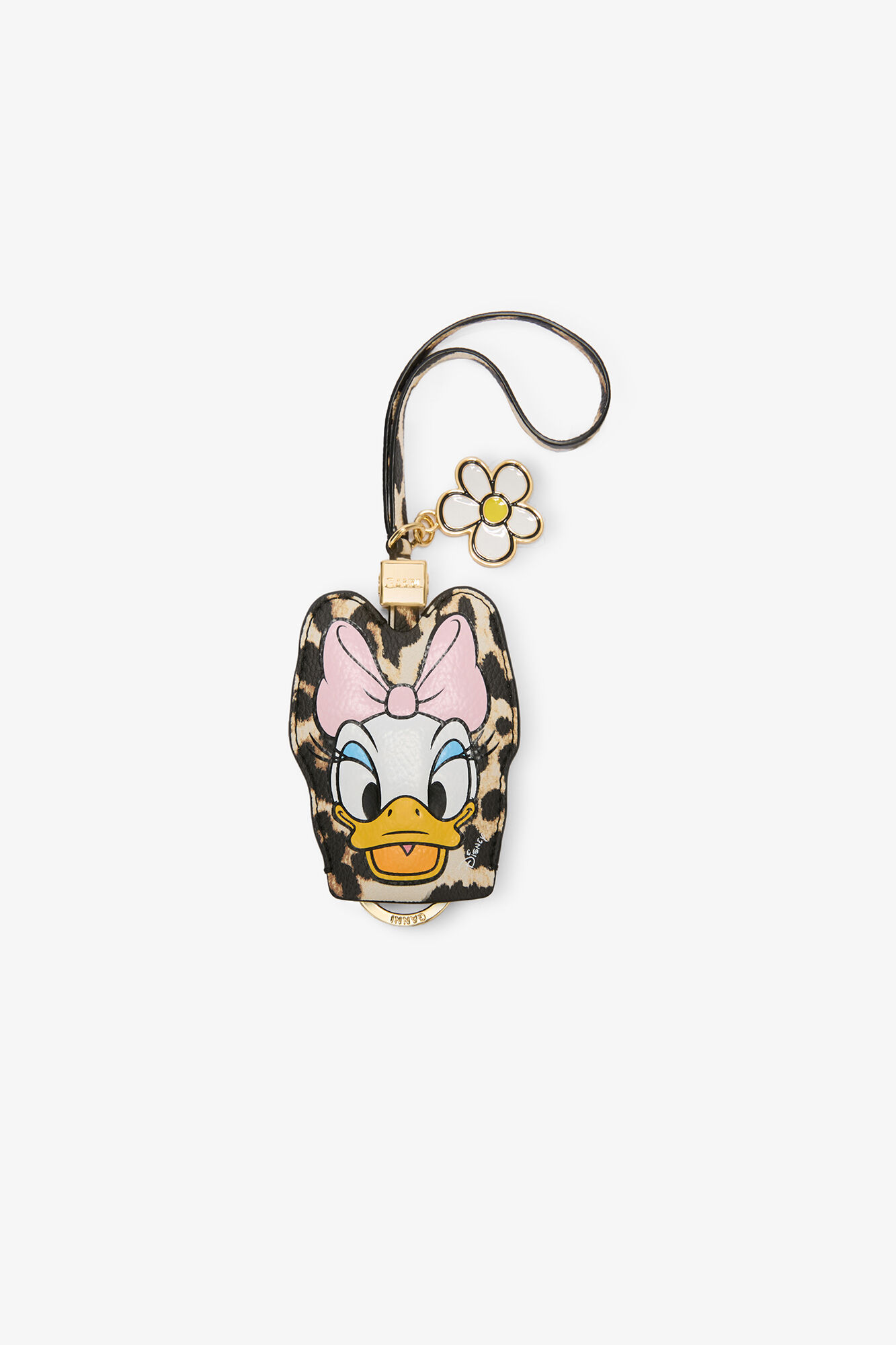Daisy Duck Leopard Key Bell, Recycled Polyester, in colour Almond Milk - 1 - GANNI