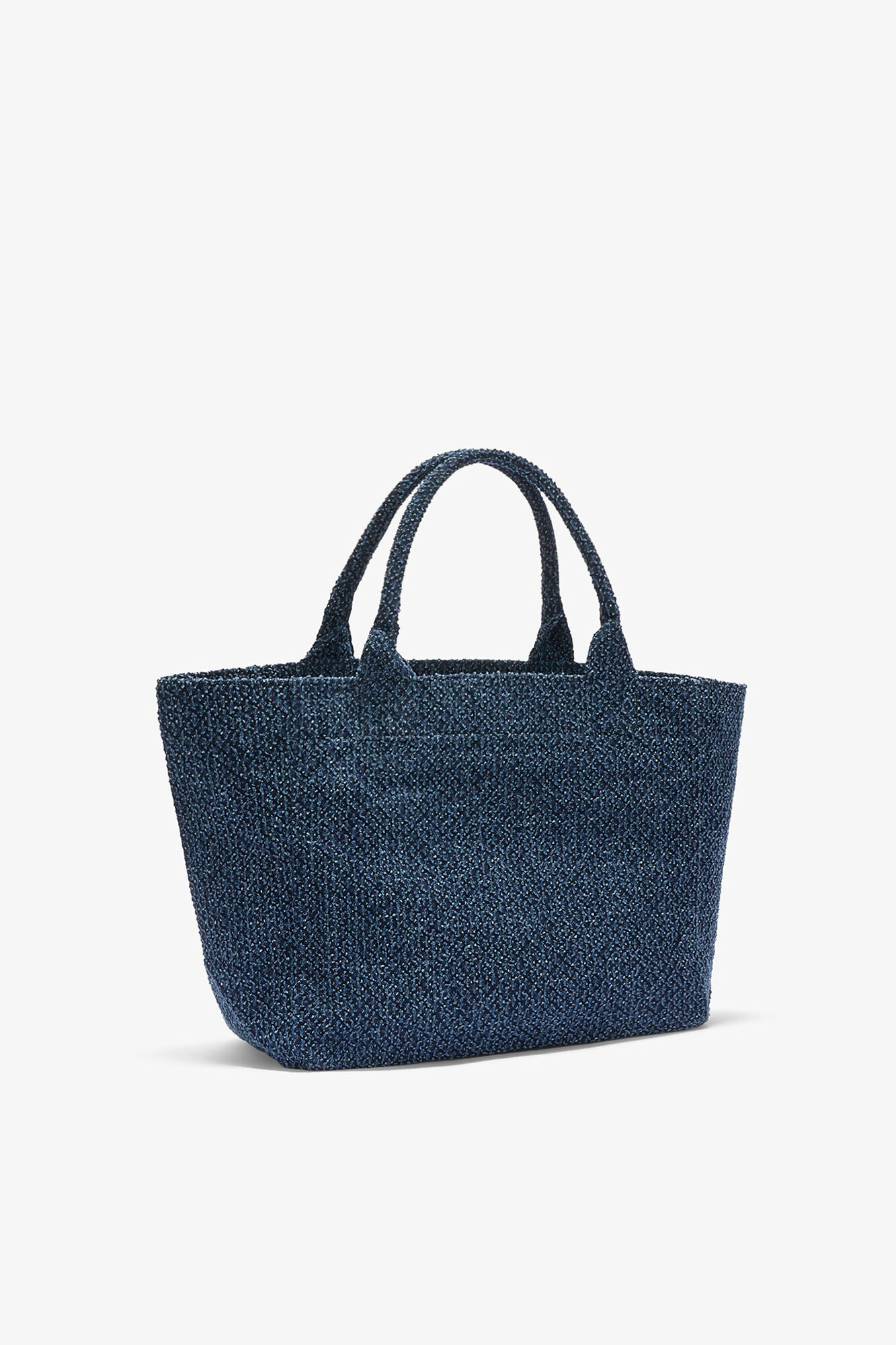 Denim Medium Bear Tote, Organic Cotton, in colour Rinse - 2 - GANNI